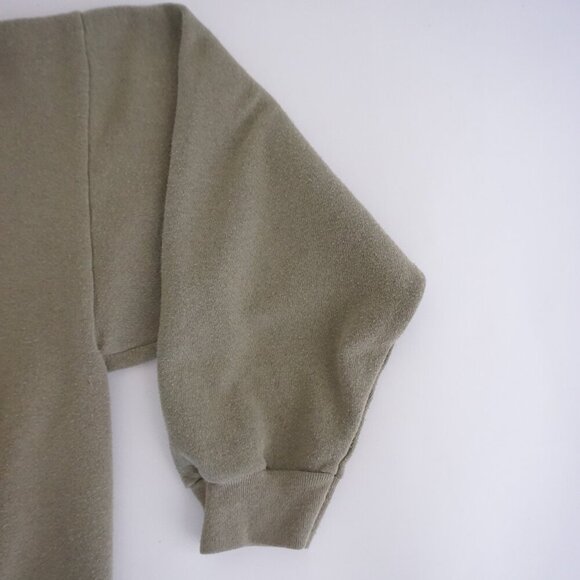 Vintage '90s Tultex Olive Green Embroidered New York Wolves Crewneck sweater XL - Picture 8 of 10